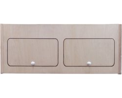 Bovenkast met 2 Deuren voor een Camperbusje Centrale Verdeler Opbergruimte Lichtgewicht Berken Multiplex Ongeverfd met Soft-Close Scharnieren Drukknop Sloten Voorgeboorde Gaten en Bevestigingskit