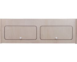 Bovenkast met 2 Deuren voor een Camperbusje Centrale Verdeler Opbergruimte Lichtgewicht Berken Multiplex Ongeverfd met Soft-Close Scharnieren Drukknop Sloten Voorgeboorde Gaten en Bevestigingskit