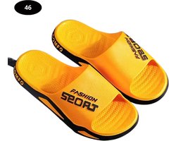 Bovista Badslippers Dames & Heren - Comfortabel - Flip Flops - Sauna - Zomer - Geel - Maat 46