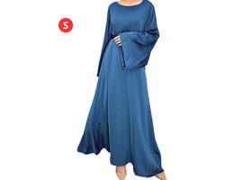 Bovista Islamitische Kleding - Abaya - Gebedskleding Dames - Alhamdulillah - Jilbab - Khimar - Vrouw - Blauw - Maat S