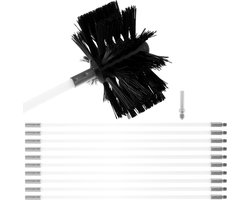 Bovista Schoorsteenveegset - Schoorsteen Borstel - Schoorsteenreiniger - Veegkit - Openhaard Gereedschap - 12 Stuks