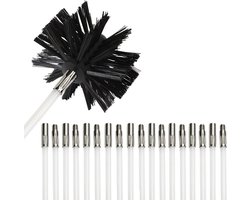 Bovista Schoorsteenveegset - Schoorsteen Borstel - Schoorsteenreiniger - Veegkit - Openhaard Gereedschap - 19 Stuks