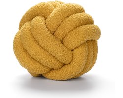 Bow Ball Pillow, geknoopt balkussen | Handgeweven bankkussen | Ultrazacht | Company kussen | Bankkussen,22*22cm,Gembergeel