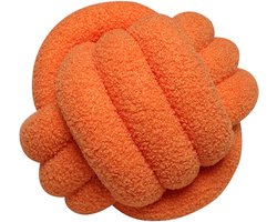 Bow Ball Pillow, geknoopt balkussen | Handgeweven bankkussen | Ultrazacht | Company kussen | Bankkussen,22*22cm,Oranje