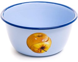 Bowl 2st Geëmailleerde Kom SELETTI Serveerschalen émaille kommen - appel 16993