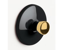 BOWL Wandhaak Badkamer – Handdoekhaak Zwart Goud – Badkamer Haak voor Handdoeken en Badjassen – Verchroomd ABS Badkamer Accessoires