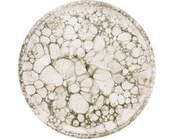 Bowls and Dishes Espuma Aardewerk Bord | Eetbord | Lunchbord | Tapasbord | Servies 23 cm Groen