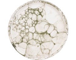 Bowls and Dishes Espuma Aardewerk Bord | Eetbord | Ontbijtbord | Tapasbord | Servies 18 cm Groen