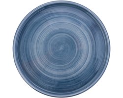 Bowls and Dishes Mano Aardewerk Bord | Eetbord | Dinerbord | Tapasbord | Servies 28 cm Blauwgrijs