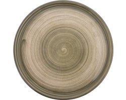 Bowls and Dishes Mano Aardewerk Bord | Eetbord | Dinerbord | Tapasbord | Servies 28 cm Groen