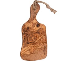Bowls and Dishes Pure Olive Wood olijfhouten Borrelplank | Tapasplank | Serveerplank met handvat 35 cm | cadeautip!
