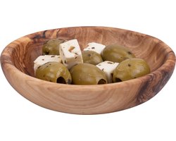 Bowls and Dishes Pure Olive Wood olijfhouten Schaal laag Ø 10 cm | cadeautip!