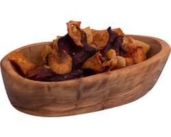 Bowls and Dishes Pure Olive Wood olijfhouten Schaal Rustique ovaal 17 cm | cadeautip!