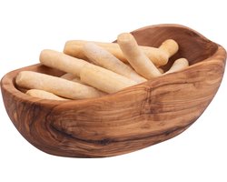 Bowls and Dishes Pure Olive Wood olijfhouten Schaaltje Rustique Ovaal 13 cm | cadeautip!
