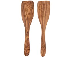 Bowls and Dishes Pure Olive Wood olijfhouten spatelset 2delig 20cm recht | cadeautip!