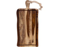 Bowls and Dishes Pure Rose Wood Duurzame Borrelplank | Tapasplank | Serveerplank rustiek met sapgoot 49x23.5 cm | cadeautip!