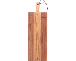 Bowls and Dishes Pure Teak Wood Borrelplank | Tapasplank | Serveerplank 59 x 20 x 2 cm | cadeautip!