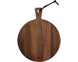 Bowls and Dishes Pure Walnut Wood | Duurzaam | Borrelplank | Tapasplank | Serveerplank rond | Kaasplankje Ø 25 x 1,8 cm | walnoot hout | vaderdag cadeautip!