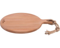 Bowls and Dishes | Puur Hout | Duurzaam | Beuken Borrelplank | Tapasplank | Serveerplank rond | Kaasplankje Ø 20 x1,5cm