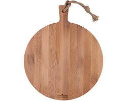 Bowls and Dishes | Puur Hout | Duurzaam | Beuken Borrelplank | Tapasplank | Serveerplank rond | Pizzaplank Ø 33 x 2 cm