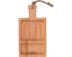 Bowls and Dishes | Puur Hout | Duurzaam | Beuken Foodplank 2-vaks 35 x 18,5 x 2 cm