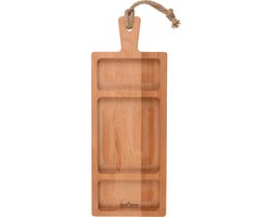 Bowls and Dishes | Puur Hout | Duurzaam | Beuken Foodplank 3-vaks 49 x 18,5 x 2 cm
