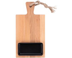 Bowls and Dishes | Puur Hout | Duurzaam | Beuken Foodplank 35 cm 1 vak1 schaaltje zwart