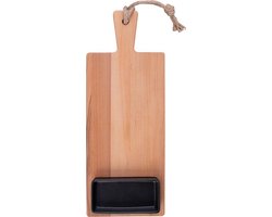 Bowls and Dishes | Puur Hout | Duurzaam | Beuken Foodplank 49 cm 1 vak 1 schaaltje zwart