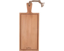 Bowls and Dishes | Puur Hout | Duurzaam | Beuken Steakplank | Borrelplank met sapgoot | BBQ plank 49 x 20 x 2 cm