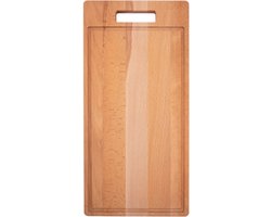 Bowls and Dishes | Puur Hout | Duurzaam | Beuken Steakplank | Borrelplank met sapgoot | BBQ plank met “binnen handgreep” 49 cm