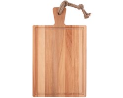 Bowls and Dishes | Puur Hout | Duurzaam Beuken Steakplank | Borrelplank met sapgoot | BBQ plank met handvat 40 cm