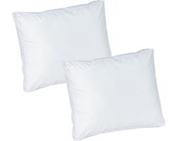 Boxkussen 10% Dons Set (2 Stuks) - 50x60x8 cm