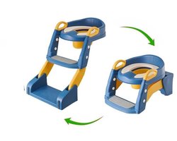 Boxme® 2-in-1 Potje Peuter Opvouwbaar - WC Verkleiner met Trapje - Toilettrainer Zindelijkheidstrainer- Meeneem Plaspotje Kind - Baby & Kinder Toilet - Kinderpotje & Reispotje Draagbaar - Toiletverkleiner Inklapbaar - Brilverkleiner WC