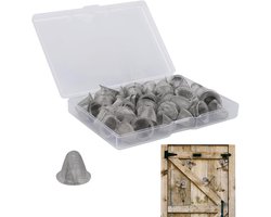 BOXOB 50 St Houtbijengatpluggen, Taps Toelopend Roestvrij Staal Houtbijengatvuller 1,7x1,6cm Reparatiepluggen voor Veranda’s Terrassen Schuttingen Houten Meubels