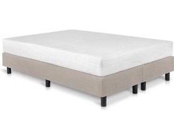 Boxspring 140 x 200 cm - Met Matras - Tweepersoons - Beige