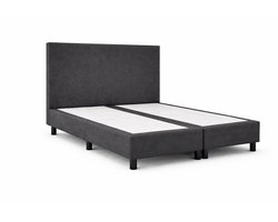 Boxspring Ayla Royal - 180x210 Zonder matras - Antraciet Glad - Ayla Matrassen - 2 persoons