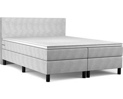 Boxspring Basic - 140x200 cm - Pocketvering - Stof Grijs