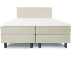 Boxspring Basic 2-persoons 140x200 cm Beige stof - Pocketvering Matras