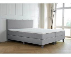 Boxspring Basic 2-persoons 140x200 cm Grijs stof - Pocketvering Matras