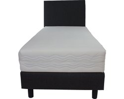 Boxspring Basic Zwart - Pocketvering Matras - 90x200cm