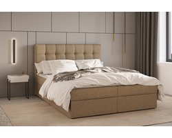 Boxspring Bed 05 - Luxe en Comfort - Inclusief Topmatras - Verkrijgbaar in Meerdere Maten - Boxspringbed 05 (Cappuccino - Hugo 23, 140x200 cm)