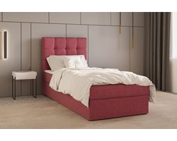 Boxspring Bed 05 - Luxe en Comfort - Inclusief Topmatras - Verkrijgbaar in Meerdere Maten - Boxspringbed 05 (Roze - Hugo 15, 90x200 cm)