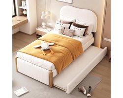 Boxspring Bed 90x200 cm met Uittrekbed (Roll-out) en Lattenbodem - Kinder- en Tienerslaapkamer