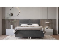 Boxspring Bed Alba velvet met opbergruimte 160x200 cm - compleet boxspring bed met opbergruimte matras en topper