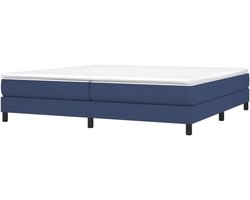 Boxspring Bed - Bedframe Dubbel - Slapen - Stabiele Pootjes - 200x200 cm - Blauw