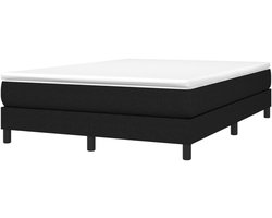 Boxspring Bed Frame - Bed Frame Slaapmeubel - Comfortabel Slapen - Stabiele Pootjes - 140x200 cm - Zwart