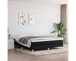 Boxspring Bed Frame - Box Spring Bed - Rustig Slapen - Stabiele Steunpoten - 160x200 cm - Zwart
