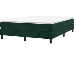 Boxspring Bed - Gestoffeerd Bed - Comfortabel Slapen - Multiplex Lattenbodem - 140x200 cm - Donkergroen