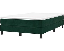 Boxspring Bed - Gestoffeerd Bed - Ontspannen Slapen - Zacht Fluwelen Stof - 120x200 cm - Donkergroen