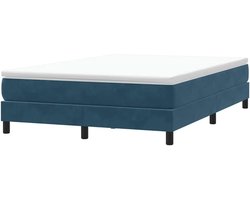 Boxspring Bed - Gestoffeerd Bed - Rustgevende Nachtrust - Zacht Fluweel - 160x220 cm - Donkerblauw